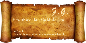 Frankovits Gothárd névjegykártya
